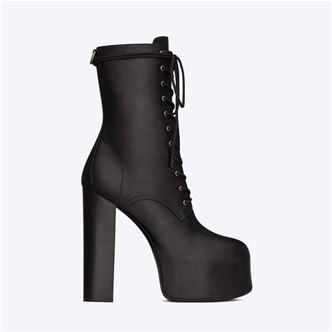 ysl boots heels|YSL platform boots.